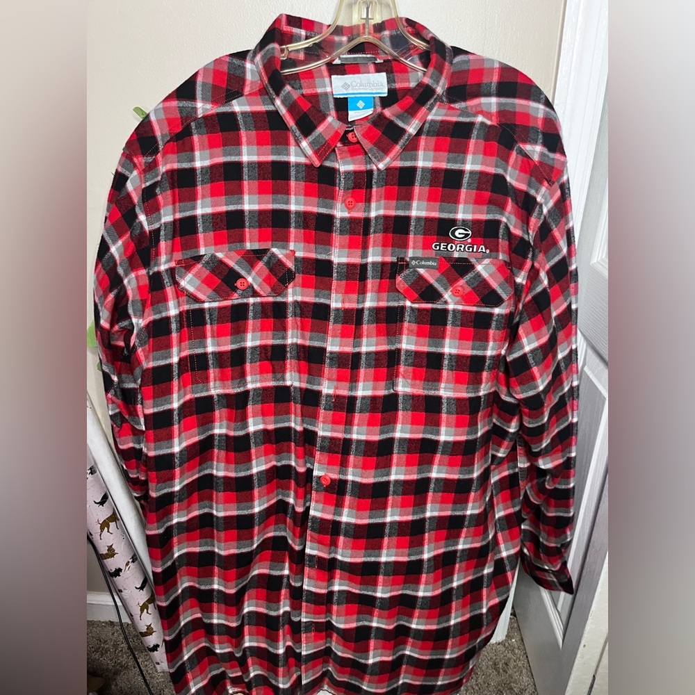 Columbia Georgia Bulldogs long sleeve flannel Shirt